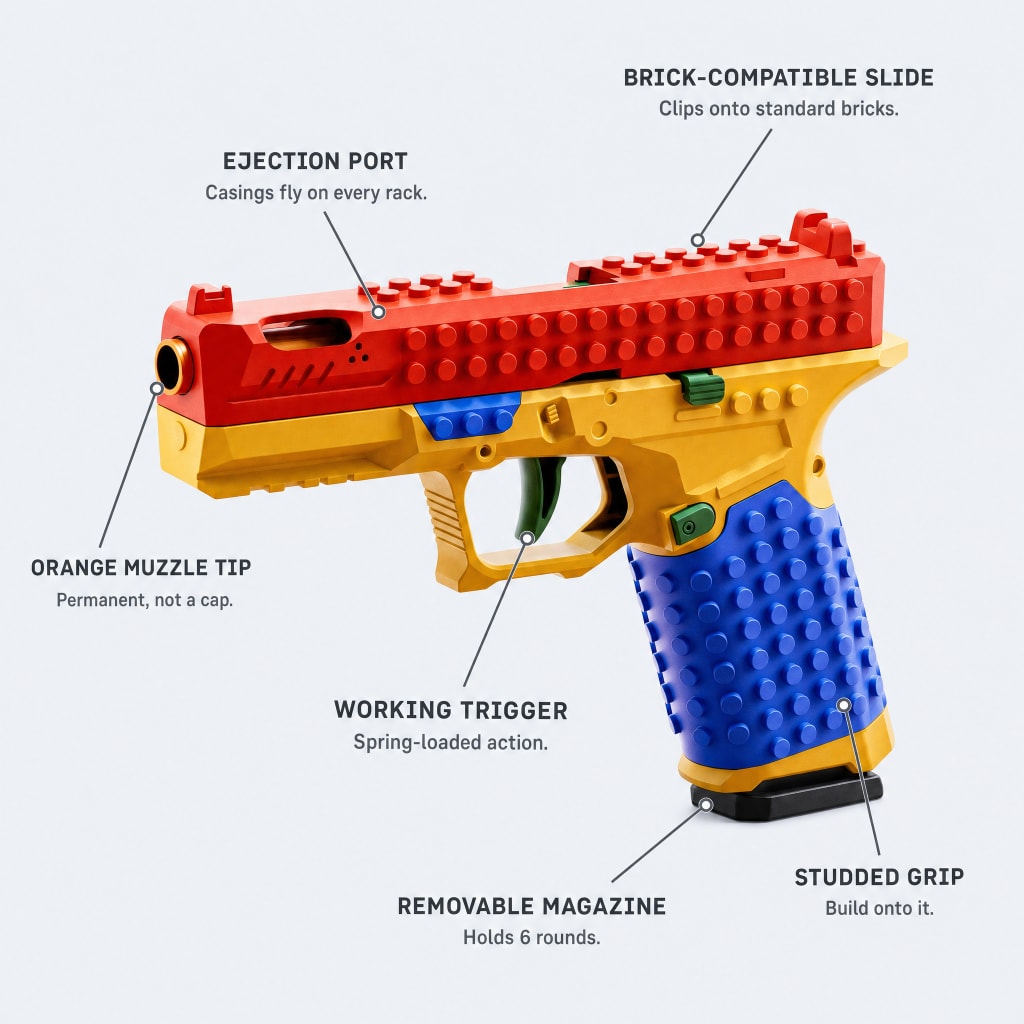 Snapfire — Brick-Built Blaster with Real Shell Ejection